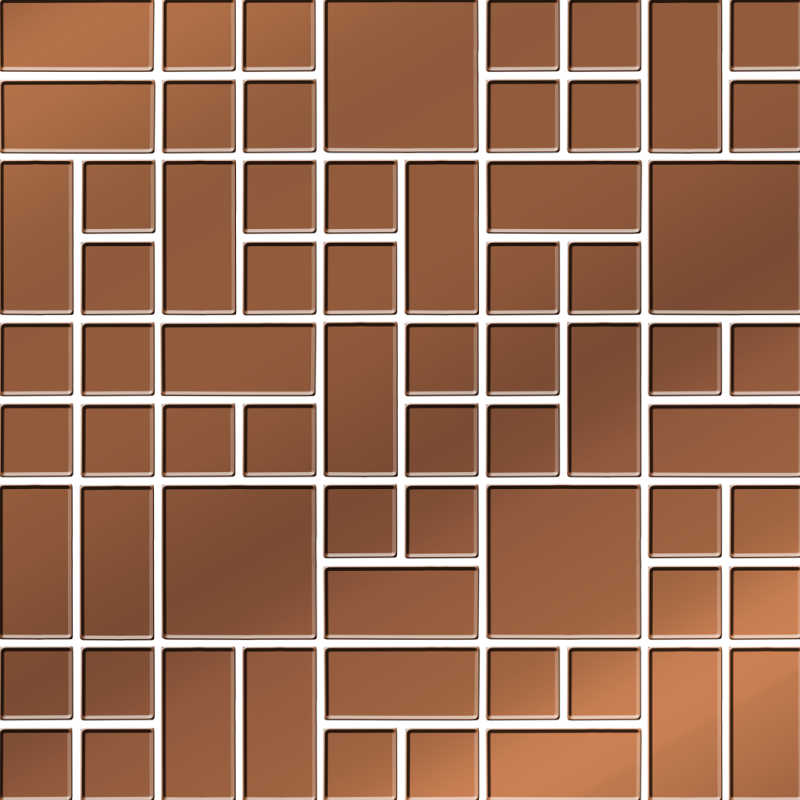 Mozaika Cesaria Copper Glass 25x25