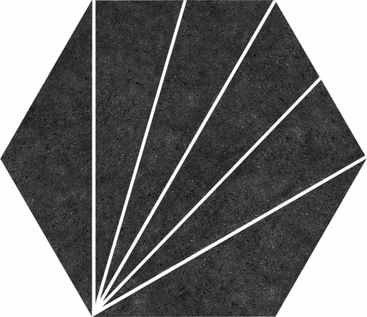 Hexagon Aster Nero 22x25