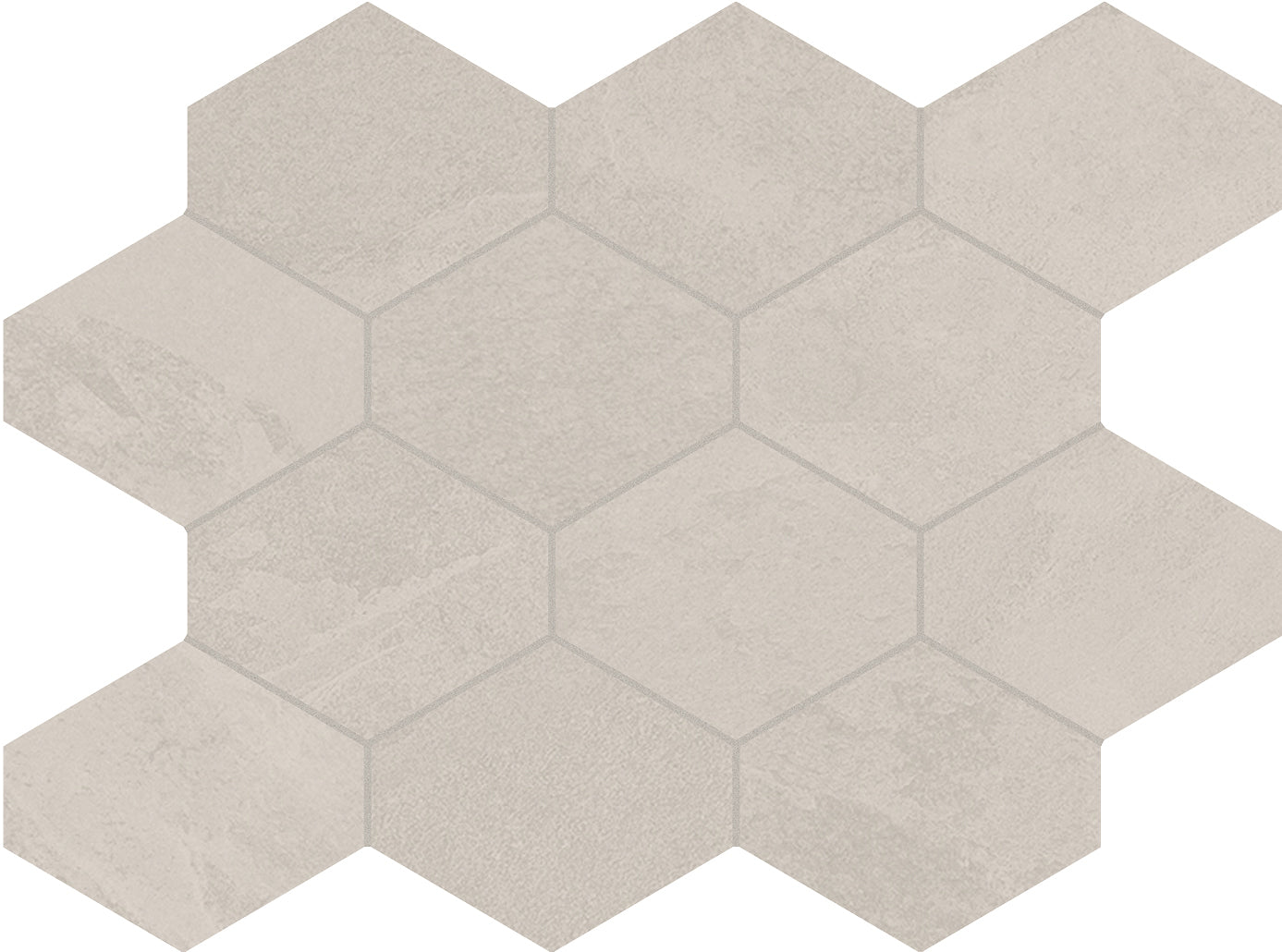 Dlažba Brazilian Slate oxford white hexagon 25x34