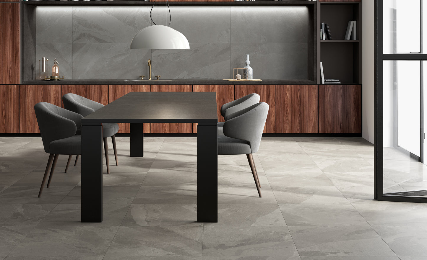 Dlažba Brazilian Slate silk grey 30x60