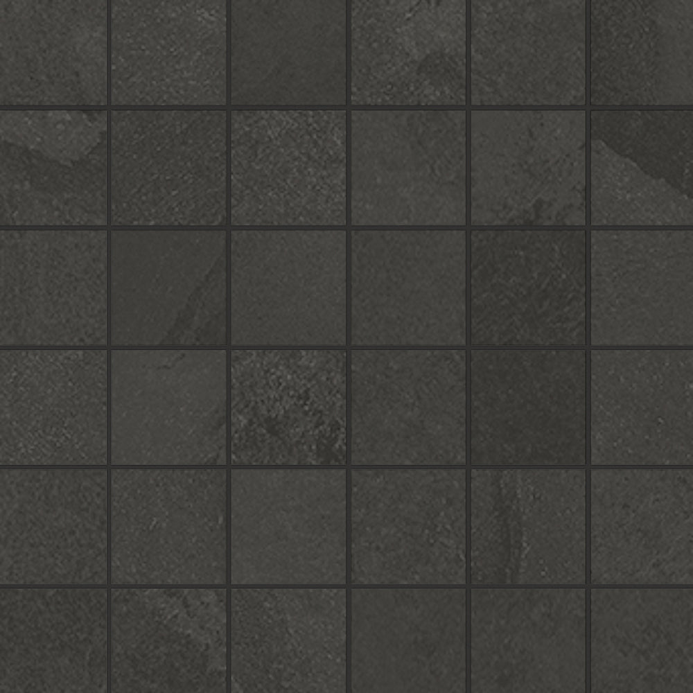 Dlažba Brazilian Slate rail black mosaico 30x30