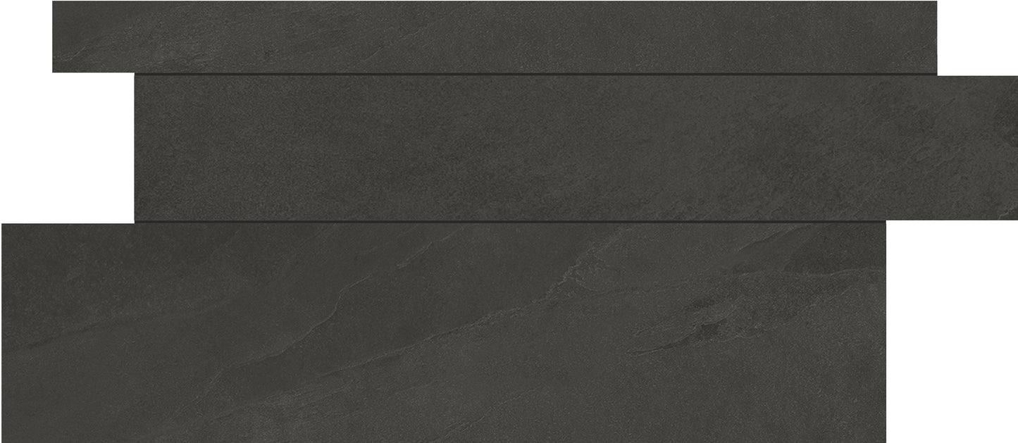Dlažba Brazilian Slate rail black plank 30x60