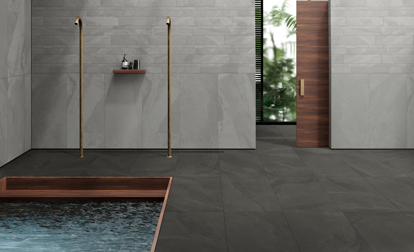 Dlažba Brazilian Slate rail black 60x60
