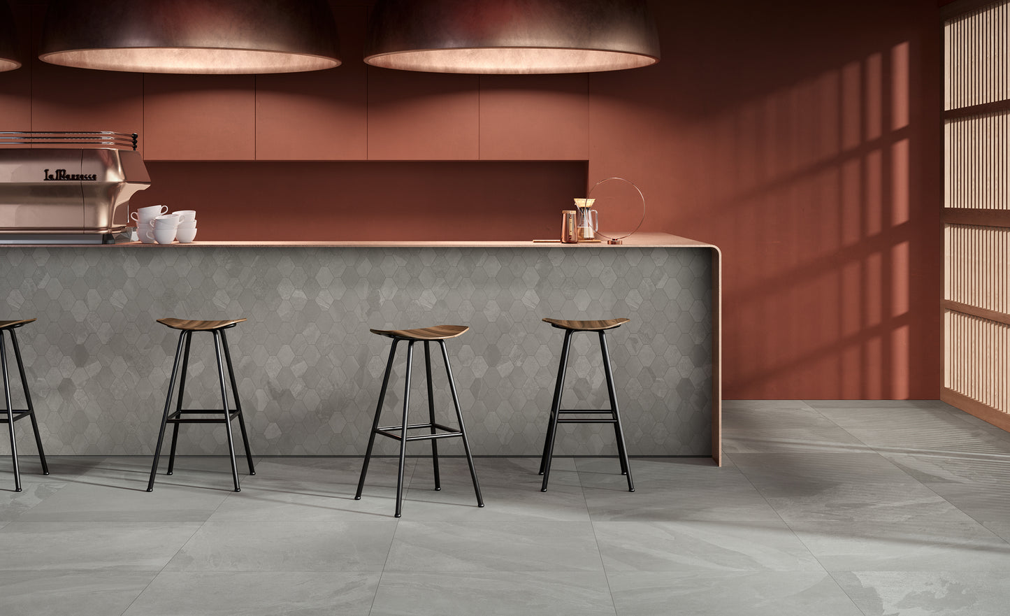 Dlažba Brazilian Slate silk grey 80x80