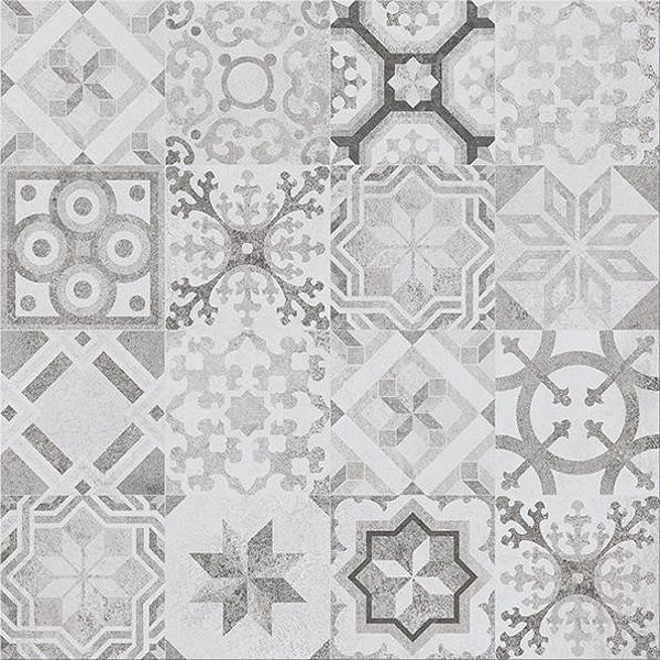Dlažba Concrete Style Grey Patchwork 42x42