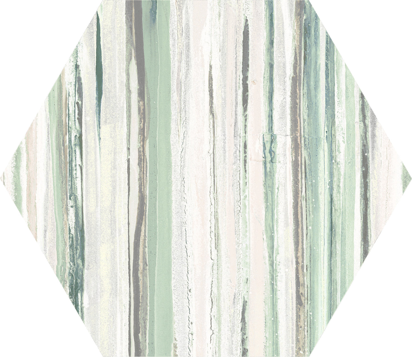 Dlažba Flow green Hex 25