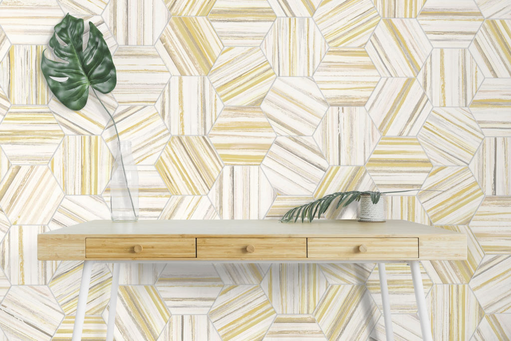 Dlažba Flow yellow Hex 25