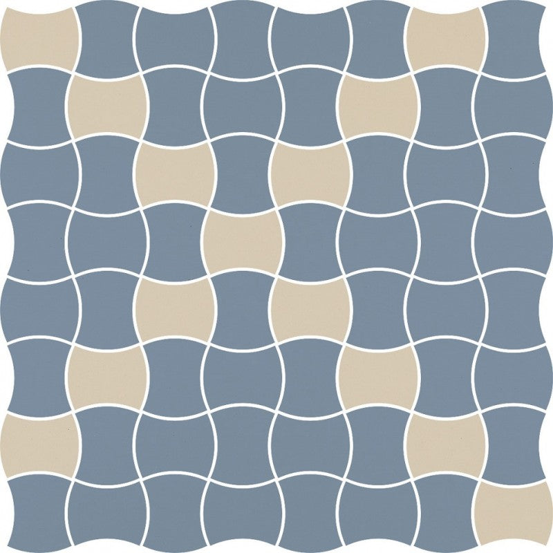Dlažba Modernizm Blue Mozaika mix 30,86x30,86