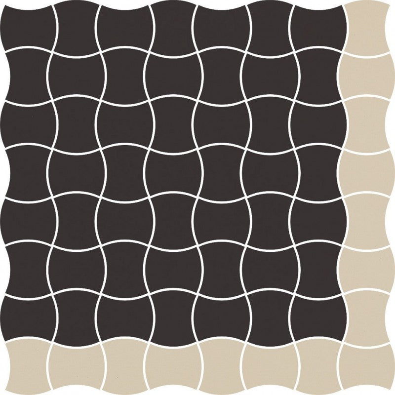 Dlažba Modernizm Nero Mozaika mix A 30,86x30,86