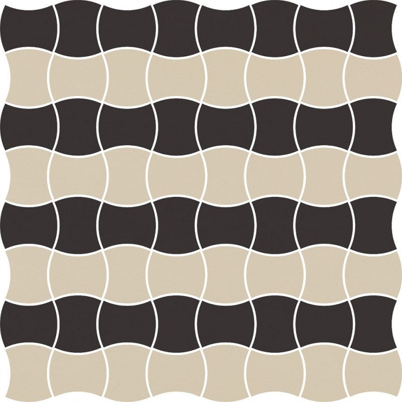 Dlažba Modernizm Nero Mozaika mix B 30,86x30,86