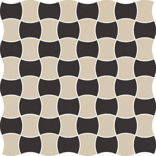 Dlažba Modernizm Nero Mozaika mix C 30,86x30,86