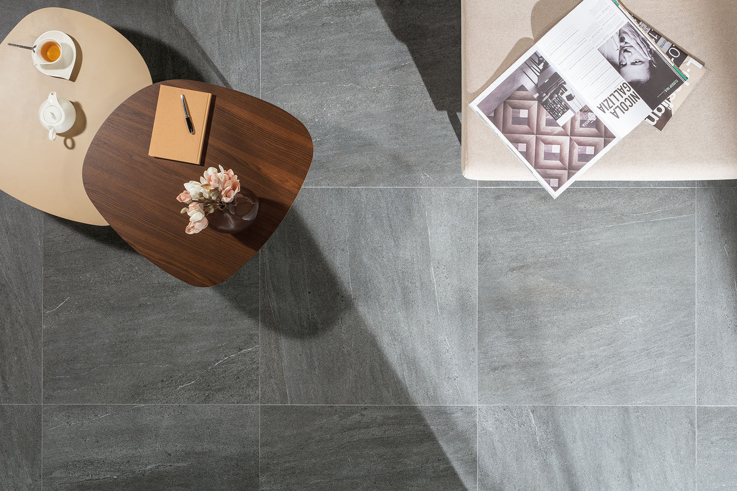 Dlažba Quarzit dark grey Rekt. 59,8x59,8