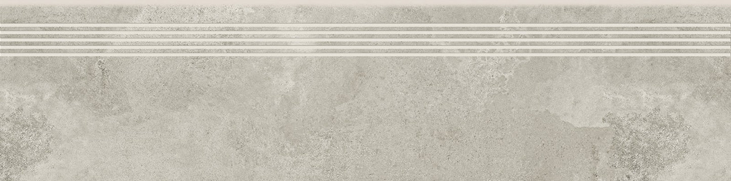Dlažba Quenos Light Grey schodovka 30x120