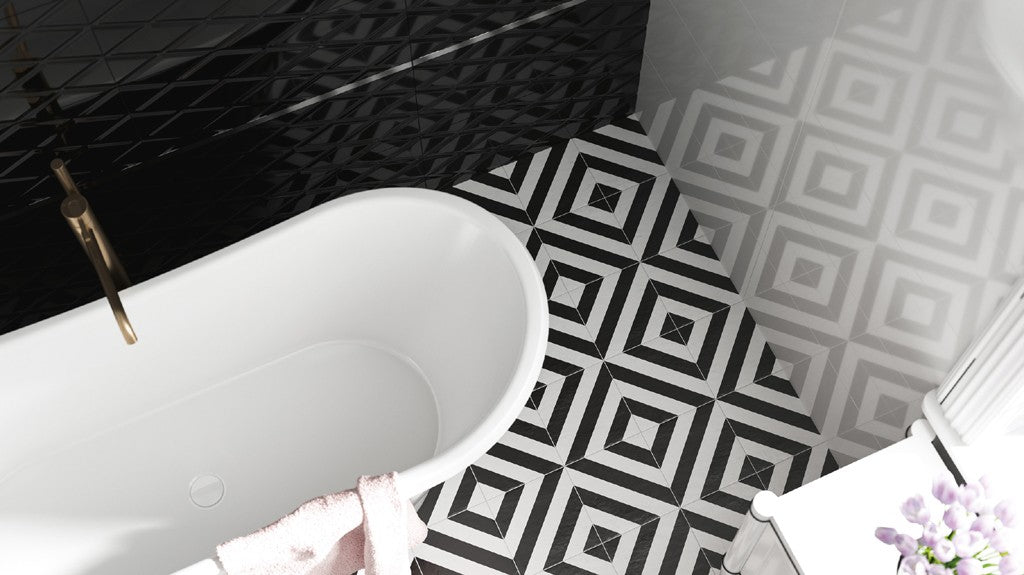 Dlažba Modern Nero Octagon 19,8x19,8