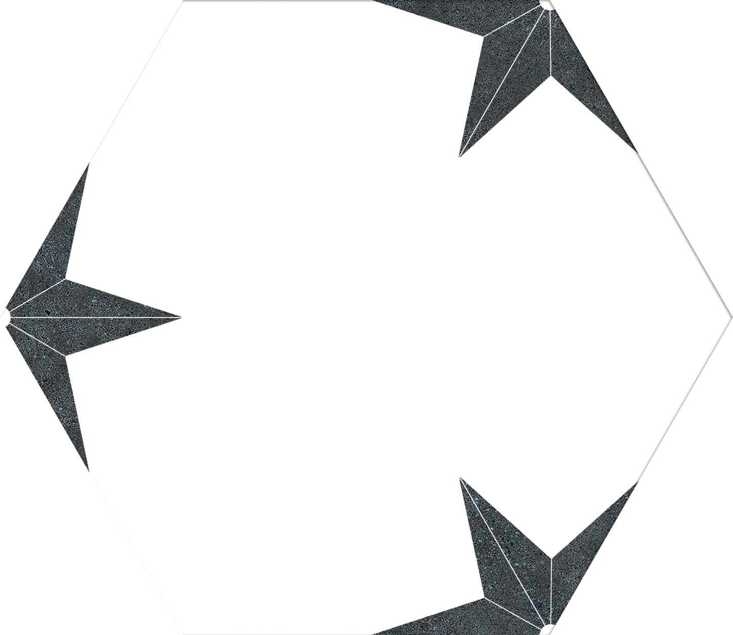 Dlažba Stella Nero Hex 25