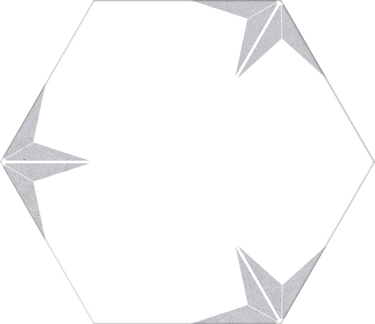Dlažba Stella Silver Hex 25