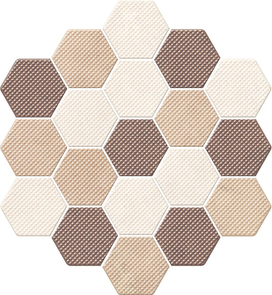 Obklad Trail Mix-Marrón dekor hexagon 21,3x23,1