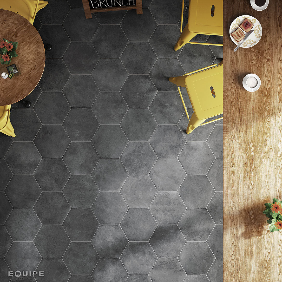Dlažba Urban Melange Dark 25,4x29,2