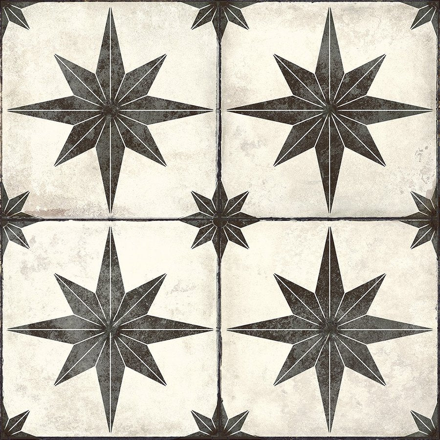 Dlažba Hidraulico Star Black 45x45