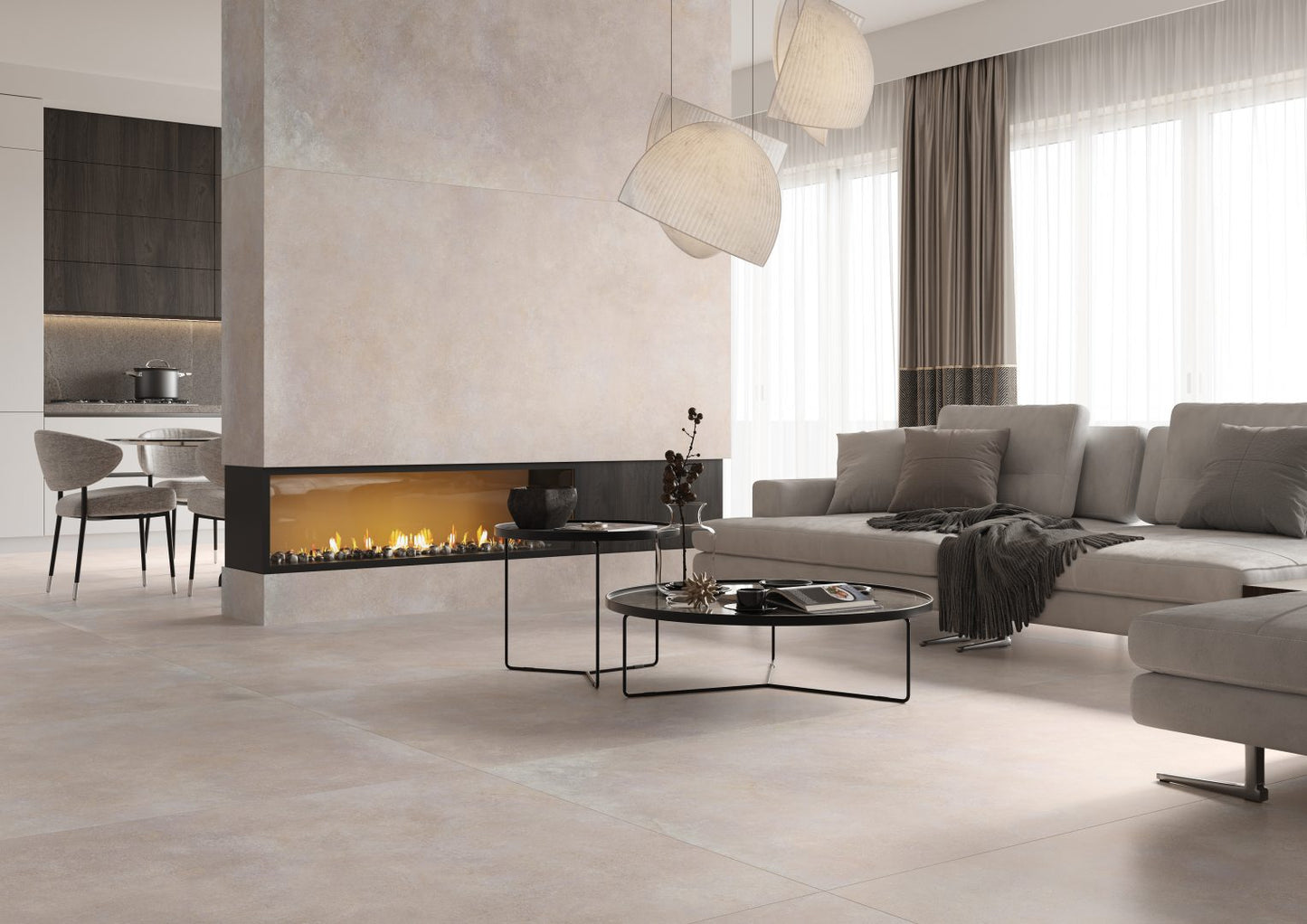 Dlažba Modern Concrete Graphite Lap 80x80