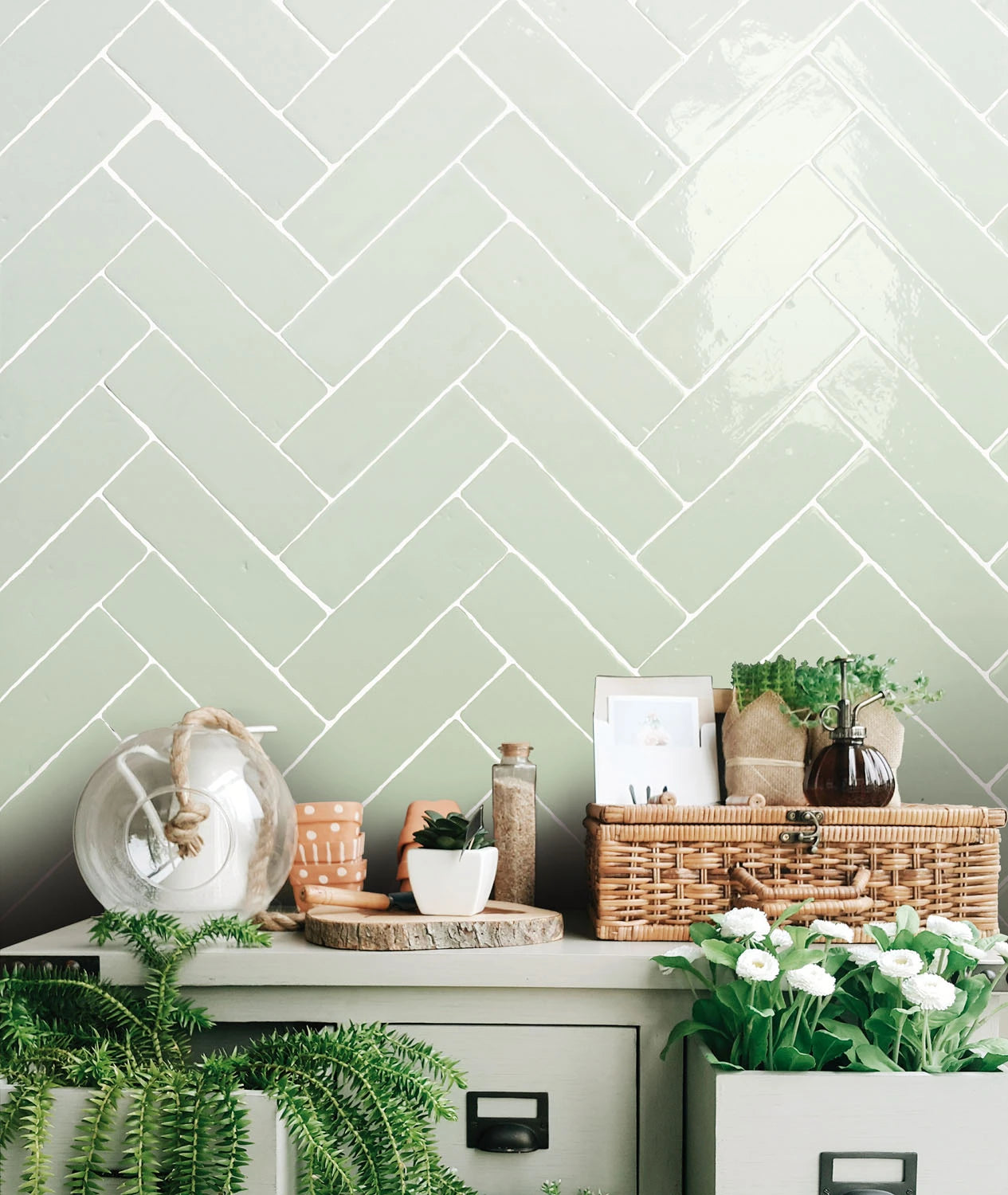 Obklad Laurel Clay Green 6x20