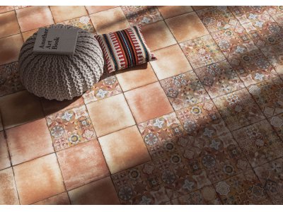 Dlažba Flamenco Red Natural Dekor 33x33