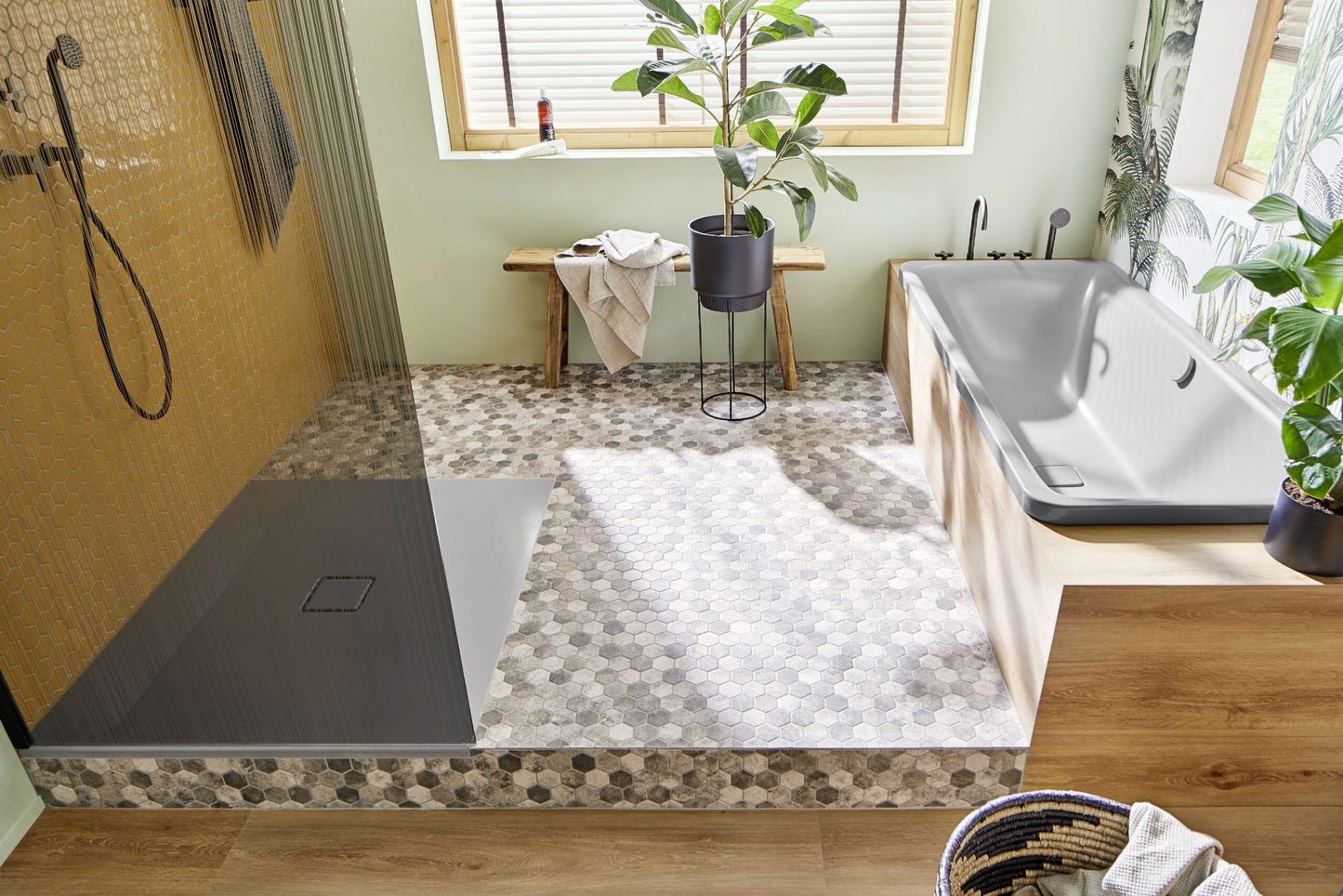 Mozaika Hexagon H HXA 23 modrá 2,3x2,6 mat protiskluz