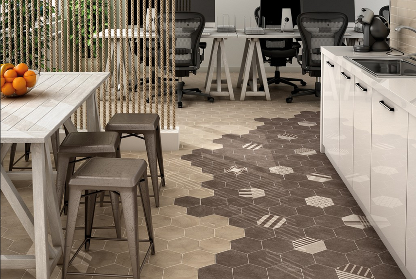 Hexagon Cement Black 17,5x20