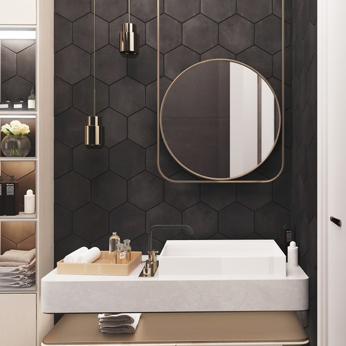 Hexagon Meraki Base Negro 19,8x22,8