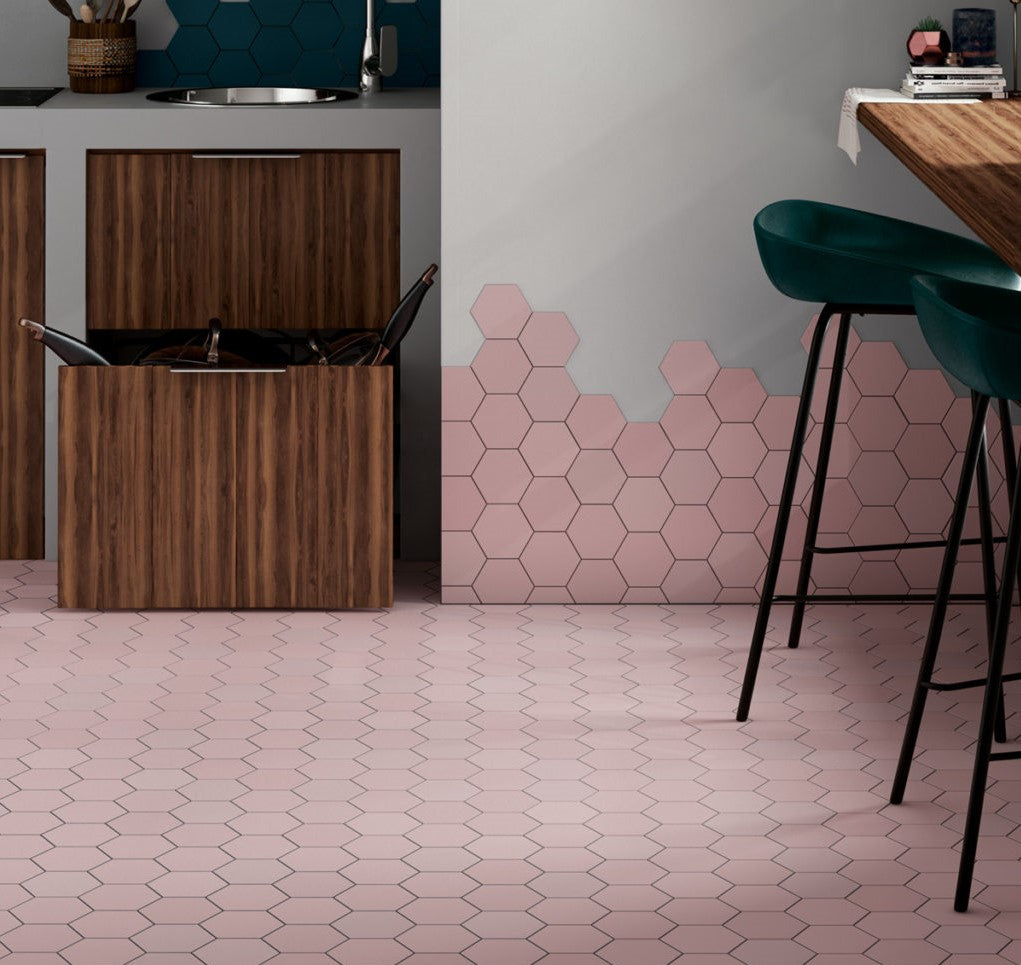 Hexagon Meraki Base Rosa 19,8x22,8