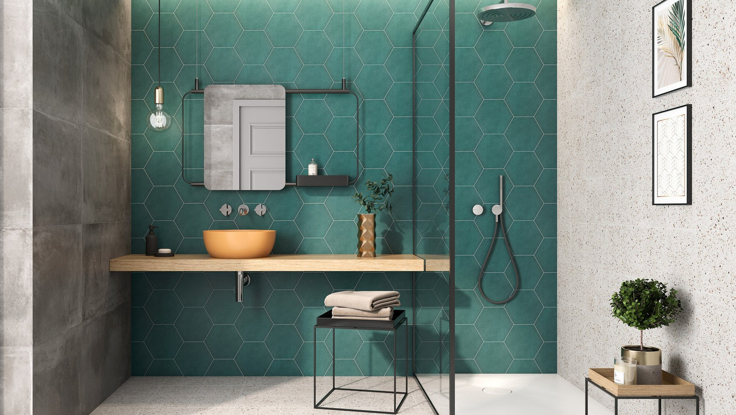 Dlažba Mayfair Vert Hexagon mat 19,8×22,8