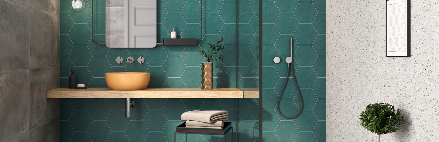 Dlažba Mayfair Vert Hexagon mat 19,8×22,8