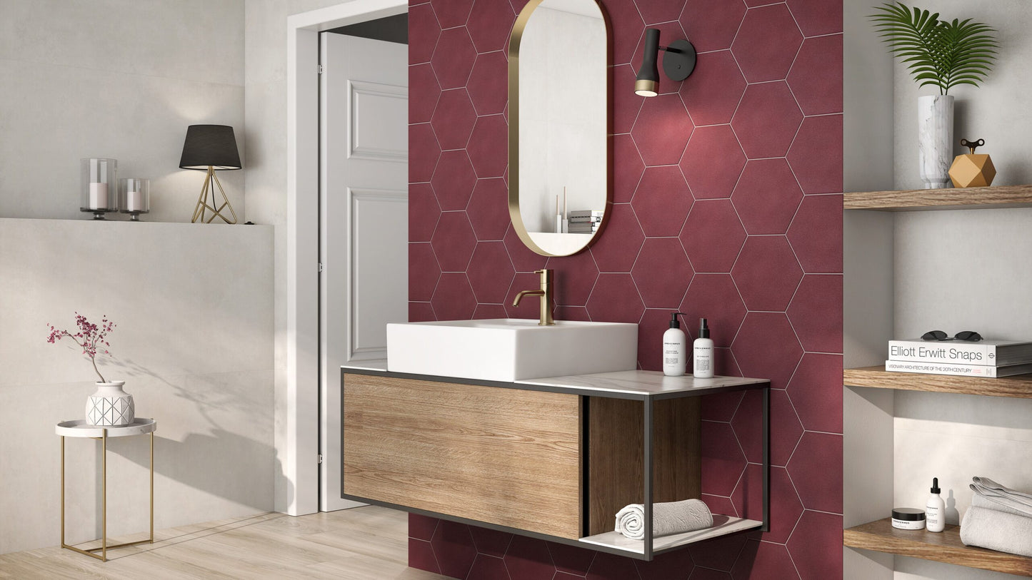 Dlažba Mayfair Grafito Hexagon mat 19,8×22,8