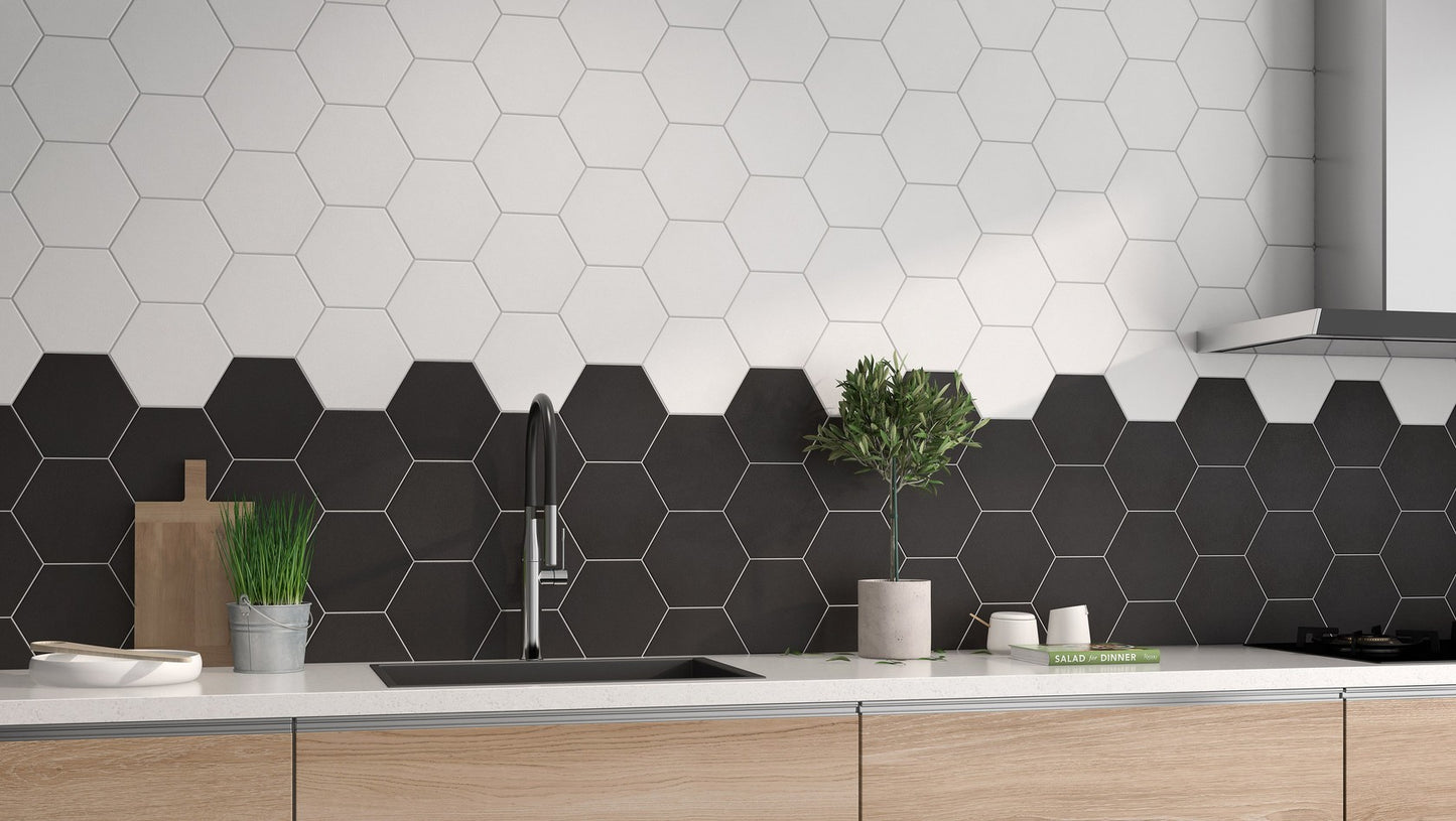 Dlažba Mayfair Grafito Hexagon mat 19,8×22,8