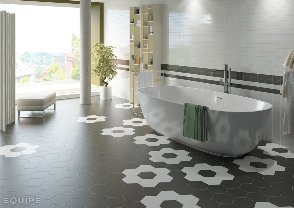 Hexagon Negro mate Hexatile 17,5x20