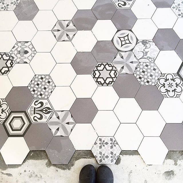Hexagon Nature B&W Hexatile 17,5x20