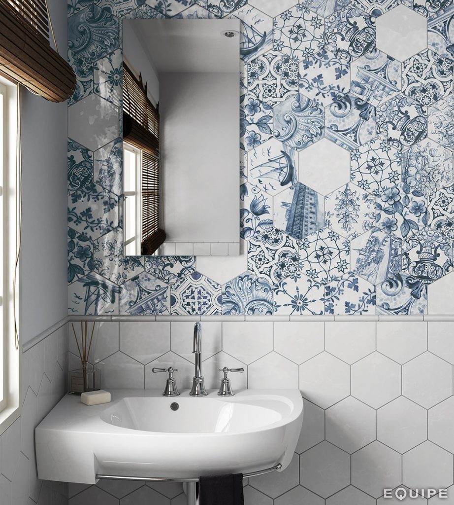 Hexagon Blanco Brillo Hexatile 17,5x20