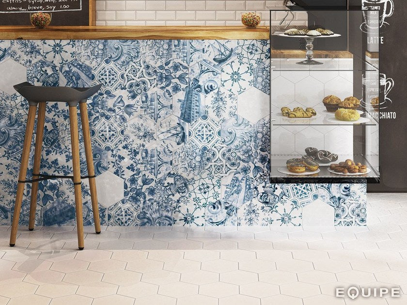 Hexagon Blanco Brillo Hexatile 17,5x20