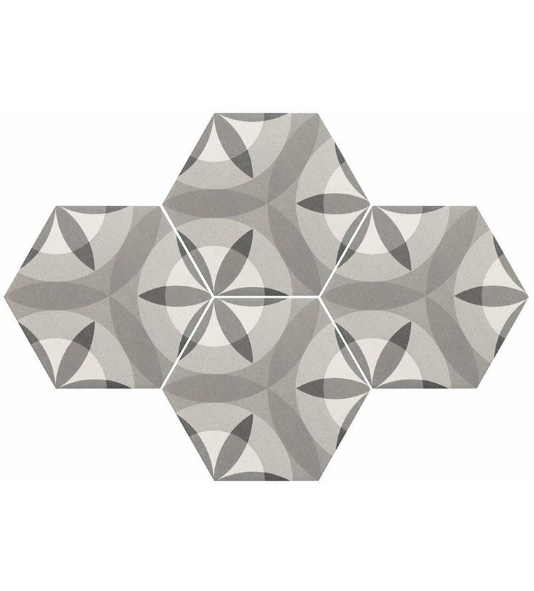 Hexagon Nature B&W Hexatile 17,5x20