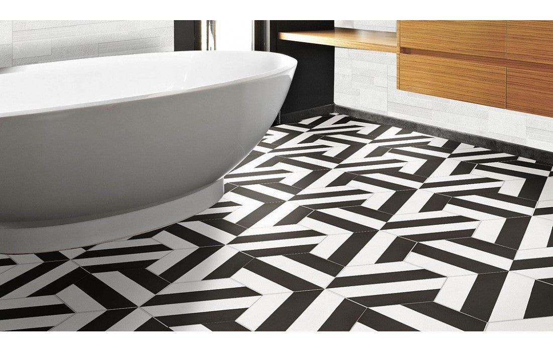 Dlažba Porto Capri Black Hex. 22x25