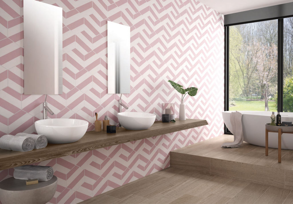 Dlažba Porto Savona Pink Hex. 22x25