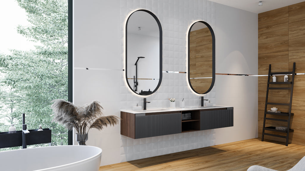 Obklad Quadra White 25x75