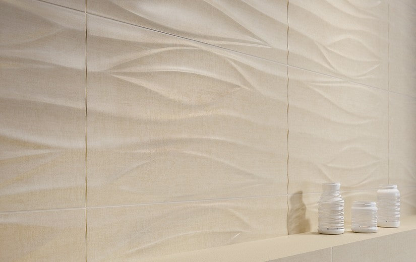 Obklad Shiny Textile Cream Satin Structure 29,8x59,8