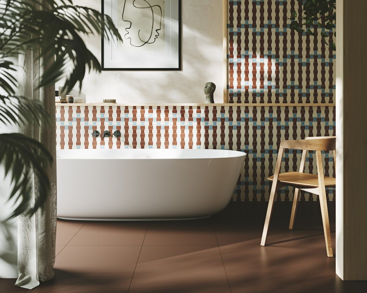 Dlažba Modernizm Brown 59,8x59,8
