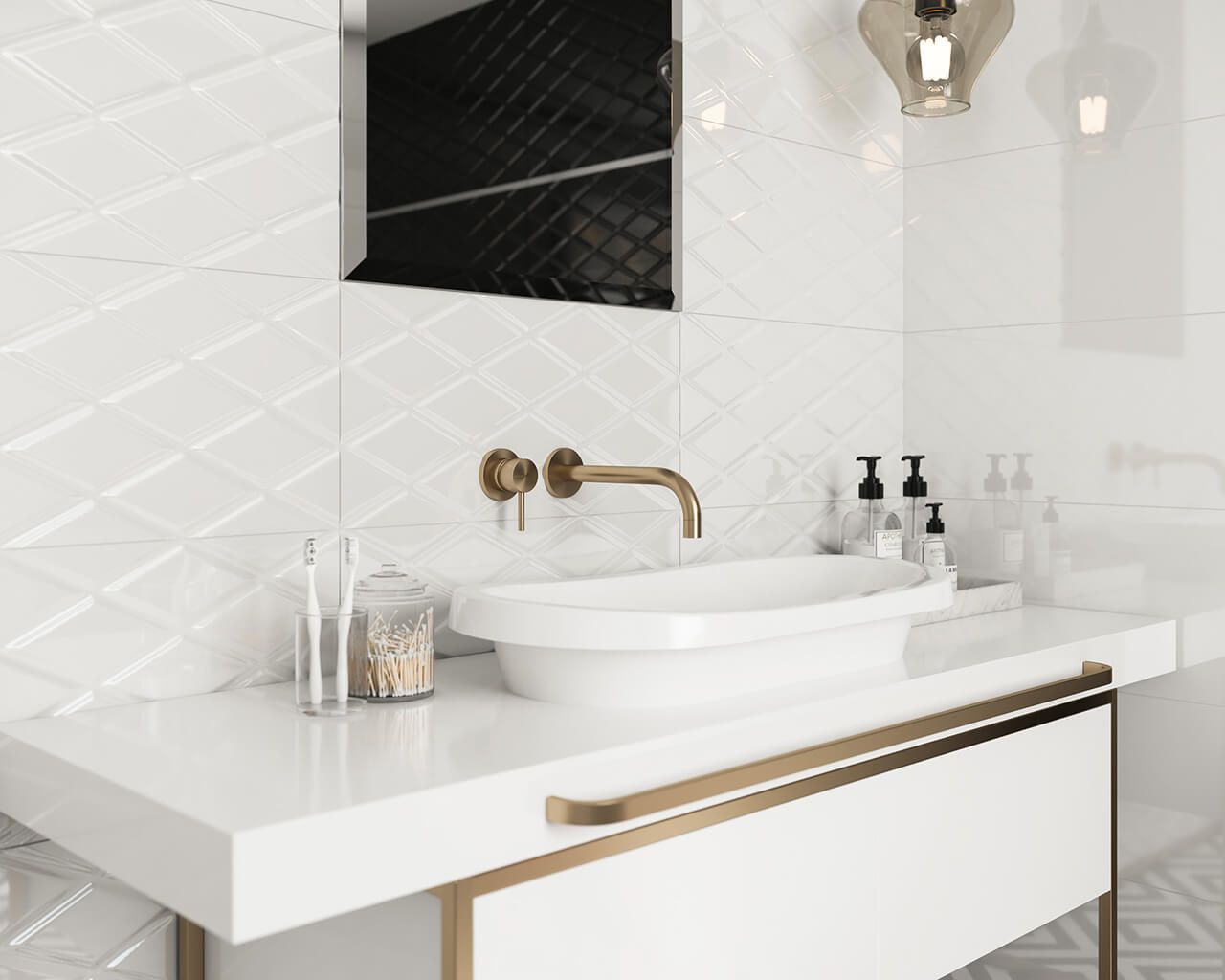 Obklad Moonlight Bianco Kafel 9,8x19,8