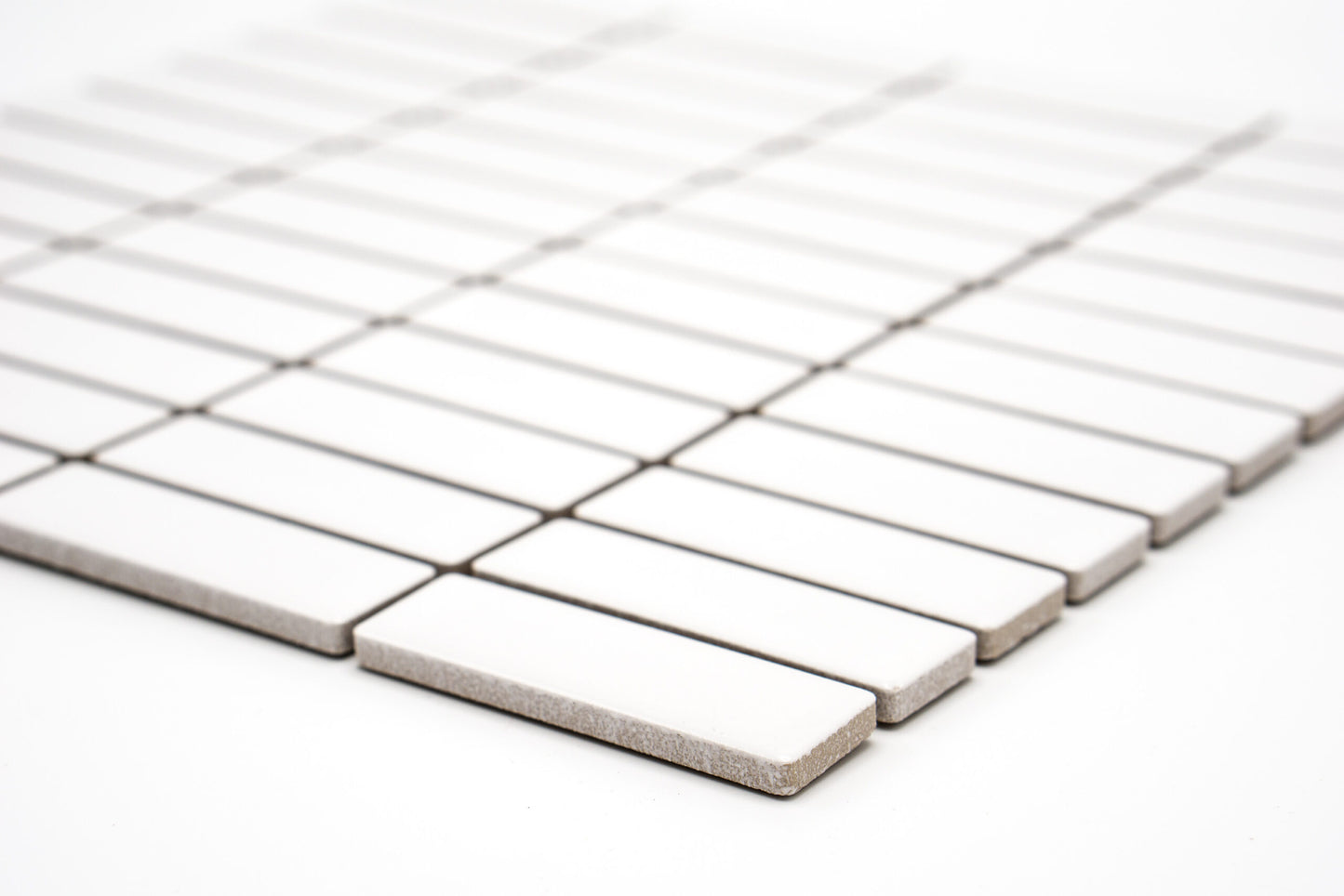 Mozaika Brick glazovaná bílá lesk B06R 6110