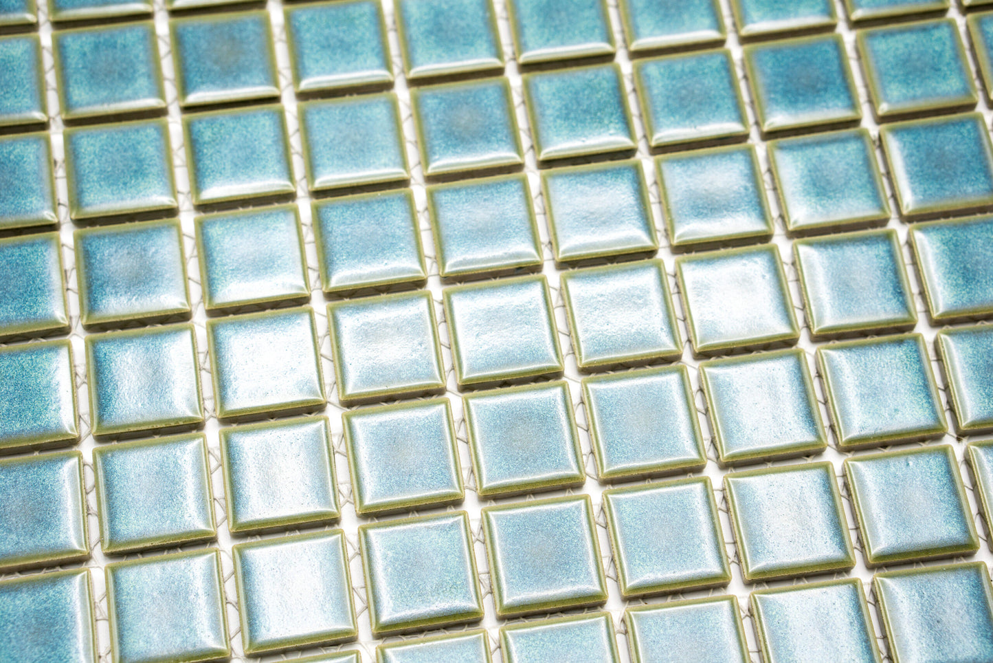 Mozaika Palette Uni zeleno-modrá lesk B1S BL3