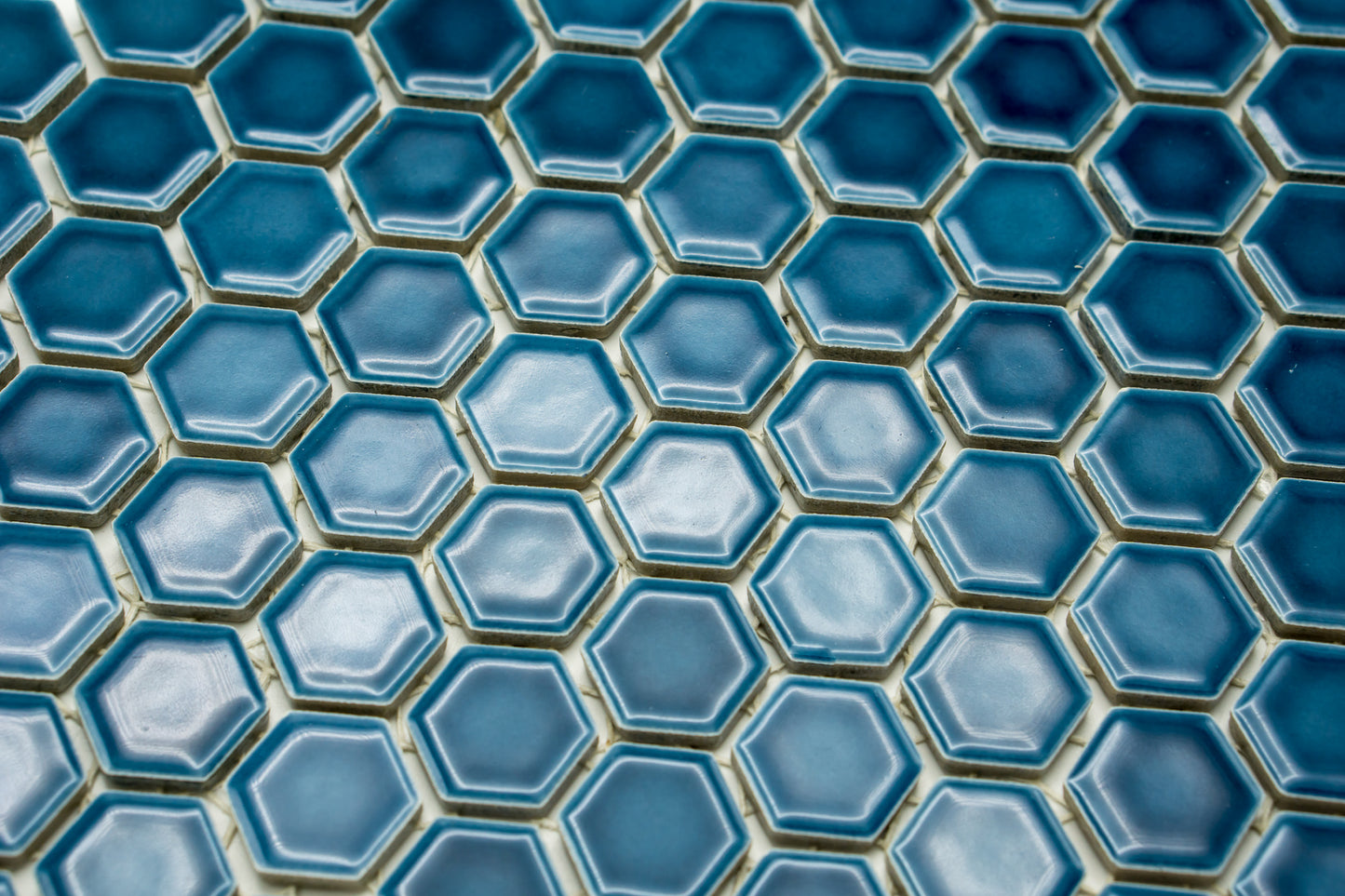 Mozaika Hexagon H HX 5437 tyrkysová 2,3x2,6 lesk