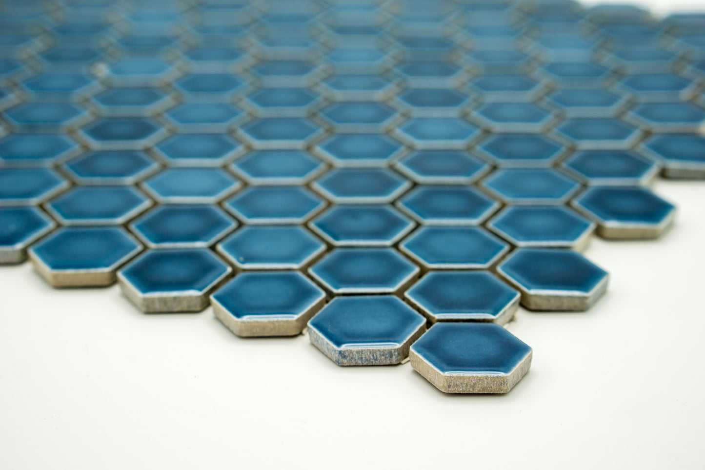 Mozaika Hexagon H HX 5437 tyrkysová 2,3x2,6 lesk