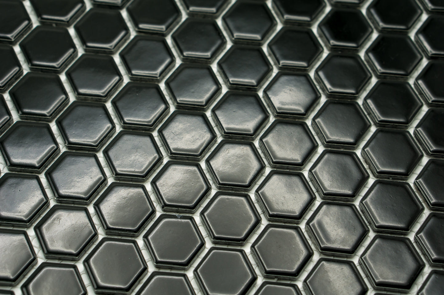 Mozaika Hexagon H HX 89 černá 2,3x2,6 lesk